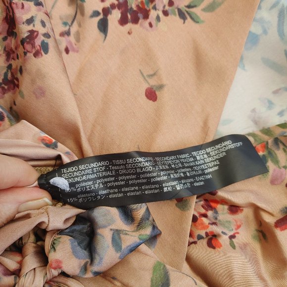 NWT Zara Wrap Floral Bodysuit. M - Picture 4 of 5